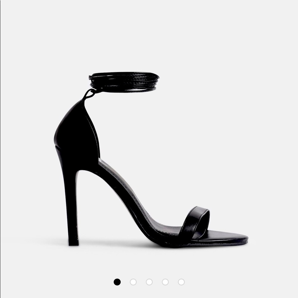 Black lace up heels